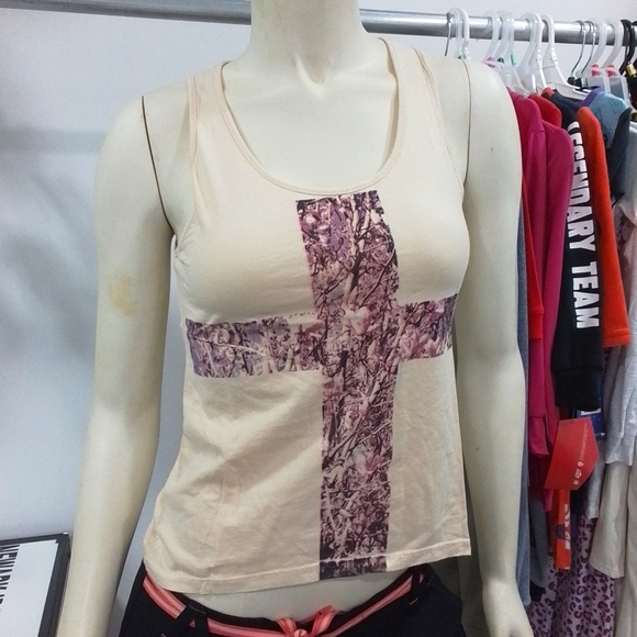 Sleeveless Holy Cross Graphic Tee By T-Squad - Picture 10 of 14